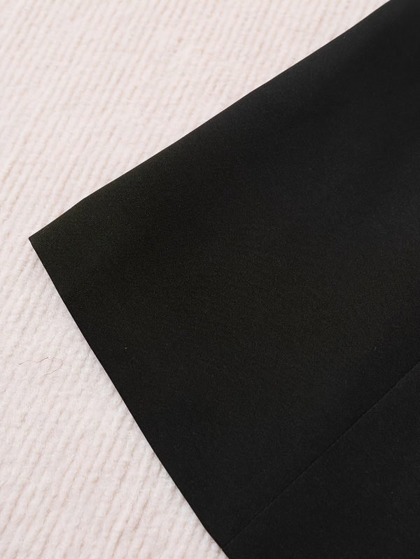 2d72ee30-b78d-491f-b291-9578d5cb4621-1 Elegant Office Pants Set, Belted Lapel Long Sleeve Slim Blazer & High Waist Straight Leg Loose Pants, Women's Clothing