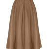 3b57c94128fa4c9c35f1116e6c94e36a_7598e905-24e5-499e-a4ea-945da06e2c61 Women's Elegant Skirt, Plus Size Solid Button Decor Elastic High Rise Ruffle Hem Swing Maxi Skirt