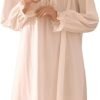 Cotton Nightgown for Women Vintage Palace Sleepwear
