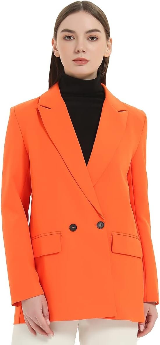 51N75Xaq7-L._AC_SL1200 Women's Casual Long Sleeve Lapel Oversized Button Work Office Blazer Suit Jacket