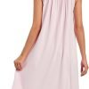 Cotton Nightgown for Women Sleeveless Loungewear Comfy Soft Sleepwear Long Sleepdress Loose Full Length Nightdress