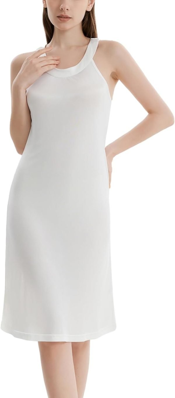 Mulberry Silk Nightgown Women’s Elegant Halter Neck Nightdress Sleeveless Sleepwear Tank Pajamas Dress Night Shirt