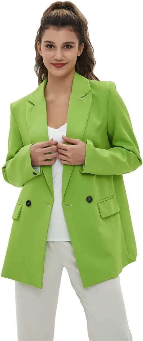 51V-_AiSAmL._AC_SL1200 Women's Casual Long Sleeve Lapel Oversized Button Work Office Blazer Suit Jacket