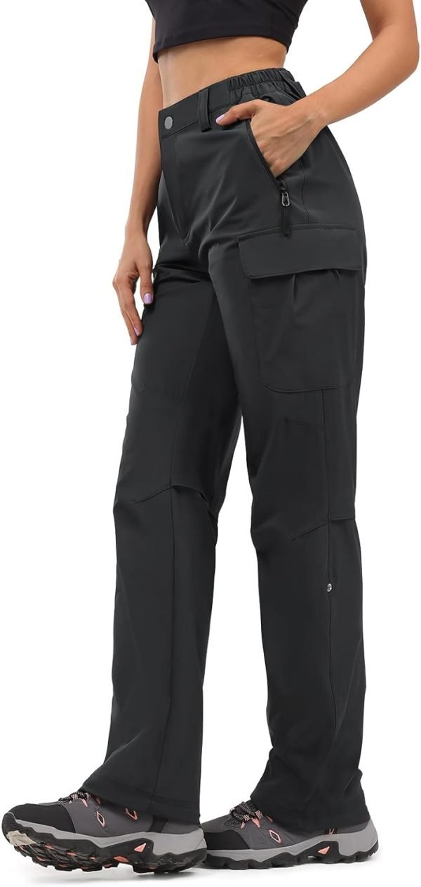 Women's Hiking Cargo Pants Quick Dry Water-Resistance High Waist Pants for Work Travel Outdoor and Casual