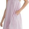 51uv4_J6_9L._AC_SL1200 Womens Ruffle Nightgown Cotton Sleeveless Nightdress Soft Printed Night gown with Pockets