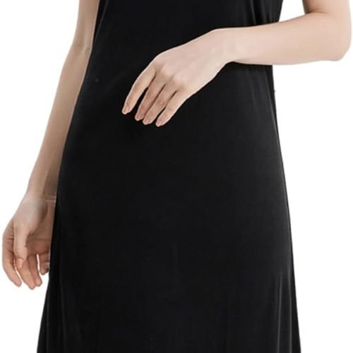 51y5z6mQo9L._AC_SL1500 Mulberry Silk Nightgown Women’s Elegant Halter Neck Nightdress Sleeveless Sleepwear Tank Pajamas Dress Night Shirt