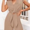 61-0mBTJ_1L._AC_SL1256 Women's Summer 2 Piece Outfits 2024 Cap Sleeve V Neck Belted Crop Tops Wide Leg Pant Sets Casual Tracksuit