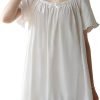 Women's Cotton Nightgowns Vintage Lightweight Gown Sets Short Sleeve Princess Nightdress