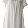 Women's Cotton Nightgowns Vintage Lightweight Gown Sets Short Sleeve Princess Nightdress