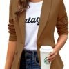 611jWVwqkQL._AC_SL1024 Womens Casual Blazers Long Sleeve Lapel Button Slim Work Office Blazer Jacket