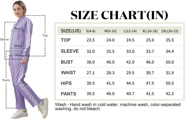 61BF6nYOjQL._AC_SL1500_747877b0-b7fc-4992-968e-379ce9ba8c2f Tracksuit for Women 2 Piece Sweatsuit Outfits Long Sleeve Zip Up Lounge Jogging Suits