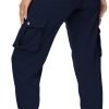 Women's Cargo Hiking Pants Quick Dry Lightweight Elastic Waist Button Pockets Joggers Athletic Sweatpants Travel Casual
