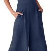 ANRABESS Women's Summer Wide Leg Linen Jumpsuits Dressy V Neck Sleeveless Casual Pants Rompers 2024 Vacation Beach Outfits