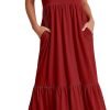 61XF4gv5ojL._AC_SL1500 ANRABESS Women's Summer Casual Sleeveless V Neck Swing Dress Fit & Flare Flowy Tiered Maxi Beach Sundress with Pockets