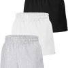 61XrU9FSN3L._AC_SL1500 3 Pack Womens Sweat Shorts Casual Lounge Cotton Shorts Trendy Summer Running High Waisted Athletic Shorts