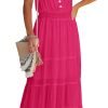 Womens Summer Spaghetti Strap Sleeveless High Waist Beach Long Maxi Sun Dress