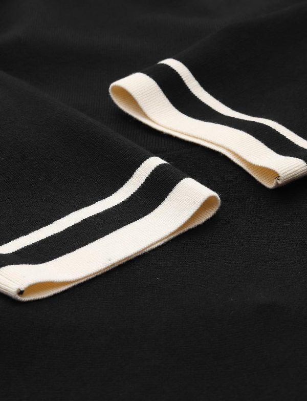 Blue Mini Sweater Dress for Women, Button up 3/4 Sleeve Knit Dresses for Teacher Work Business