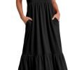 61g8jn1BNTL._AC_SL1500 ANRABESS Women's Summer Casual Sleeveless V Neck Swing Dress Fit & Flare Flowy Tiered Maxi Beach Sundress with Pockets