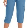 Women's Hiking Cargo Capri Pants Lightweight Quick Dry Joggers Outdoor Casual Travel Capris with Zipper Pockets