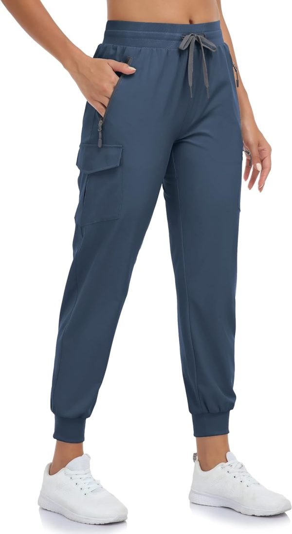 Women's Hiking Cargo Capri Pants Lightweight Quick Dry Joggers Outdoor Casual Travel Capris with Zipper Pockets