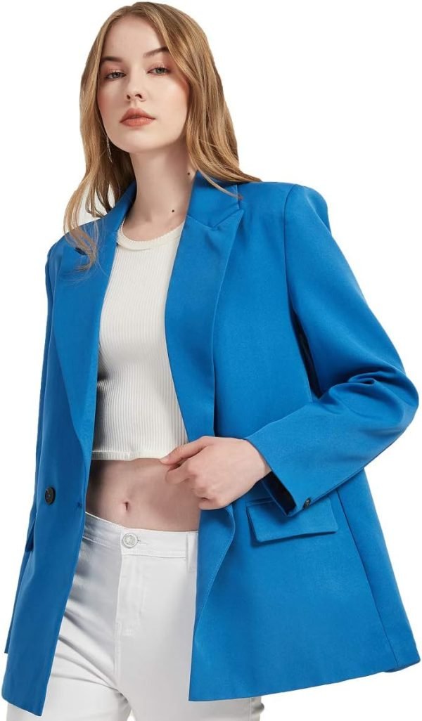 61t1cNlZaEL._AC_SL1200 Women's Casual Long Sleeve Lapel Oversized Button Work Office Blazer Suit Jacket