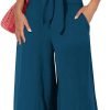 61ugtEhQ09L._AC_SL1500 Women's Summer 2 Piece Outfits 2024 Cap Sleeve V Neck Belted Crop Tops Wide Leg Pant Sets Casual Tracksuit