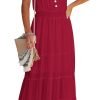 Womens Summer Spaghetti Strap Sleeveless High Waist Beach Long Maxi Sun Dress
