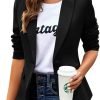 61w_4cq4pDL._AC_SL1024 Womens Casual Blazers Long Sleeve Lapel Button Slim Work Office Blazer Jacket