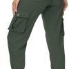 Women's Cargo Hiking Pants Quick Dry Lightweight Elastic Waist Button Pockets Joggers Athletic Sweatpants Travel Casual