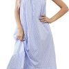 Cotton Nightgown for Women Sleeveless Loungewear Comfy Soft Sleepwear Long Sleepdress Loose Full Length Nightdress