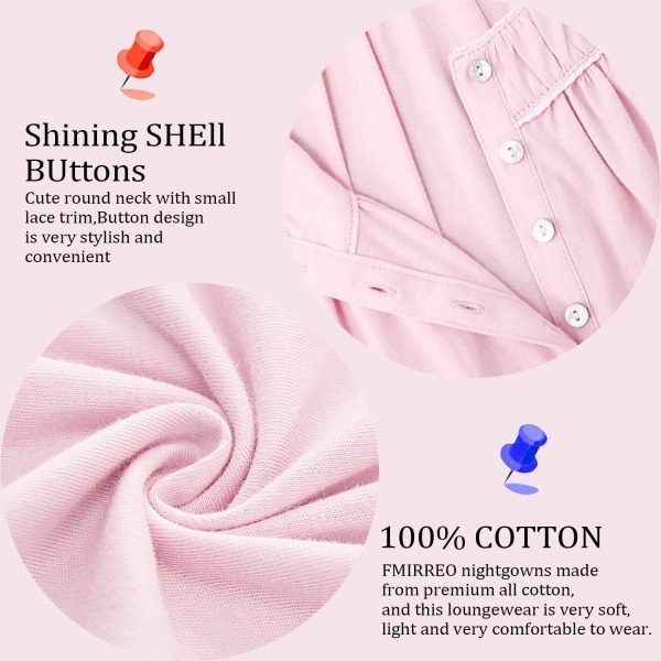 Cotton Nightgown for Women Sleeveless Loungewear Comfy Soft Sleepwear Long Sleepdress Loose Full Length Nightdress