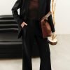 7cde9f7c-811b-46cc-938b-14cb030f28fd-1 Elegant Office Solid Color Pants, Single Breasted Lapel Blazer & Straight Leg Loose Simple Pants, Women's Clothing