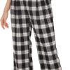 Women's Casual Striped High Waisted Wide Leg Pants Elastic Waist Loose Fit Trousers