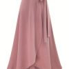 ffedb2133ce936045a441ef0cd678cbe Solid Ruffle Hem Skirts, Elegant High Waist Tied Midi Skirts, Women's Clothing