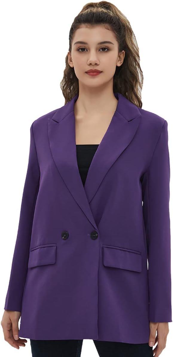 5167xs0MeJL._AC_SL1200_28e35229-c0fe-47b0-a314-83aee026a1dd Women's Casual Long Sleeve Lapel Oversized Button Work Office Blazer Suit Jacket