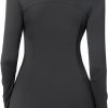 Workout Jackets for Women Full Zip Athletic Running Track Jacket with Pockets Slim Fit Yoga Jacket with Thumb Holes