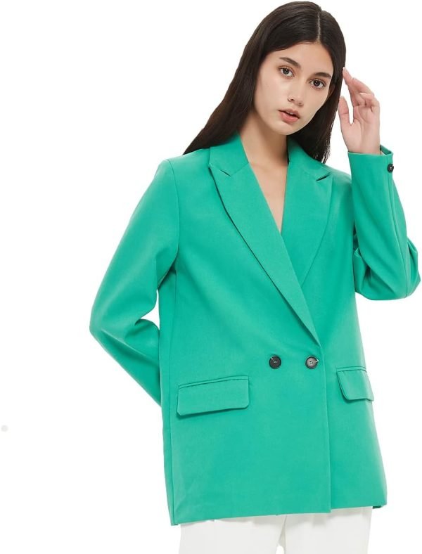 51DMkptsUqS._AC_SL1200_c2a183ab-4b9a-4867-986b-3c5d8fd80100 Women's Casual Long Sleeve Lapel Oversized Button Work Office Blazer Suit Jacket