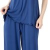 Soft Bamboo Viscose Pajamas Set for Women Summer Sleepwear Pjs Comfy Short Sleeve Tops Capri Pants Sets