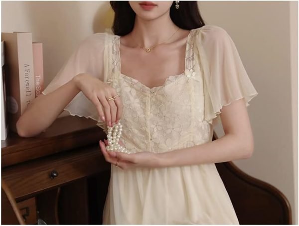 Womens Princess Nightdress  Sleepwear PJS Lounger Babydoll Chemises Sleepshirt Nighties