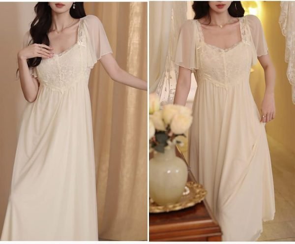 Womens Princess Nightdress  Sleepwear PJS Lounger Babydoll Chemises Sleepshirt Nighties