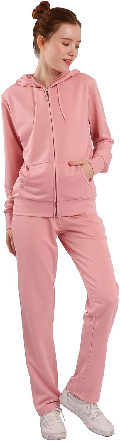 51m1i7QnToL._AC_SL1500 Womens Sweatsuits Set 2 Piece Jogging Suits Zip Hoodie Sweatpants Tracksuit Training Outfits