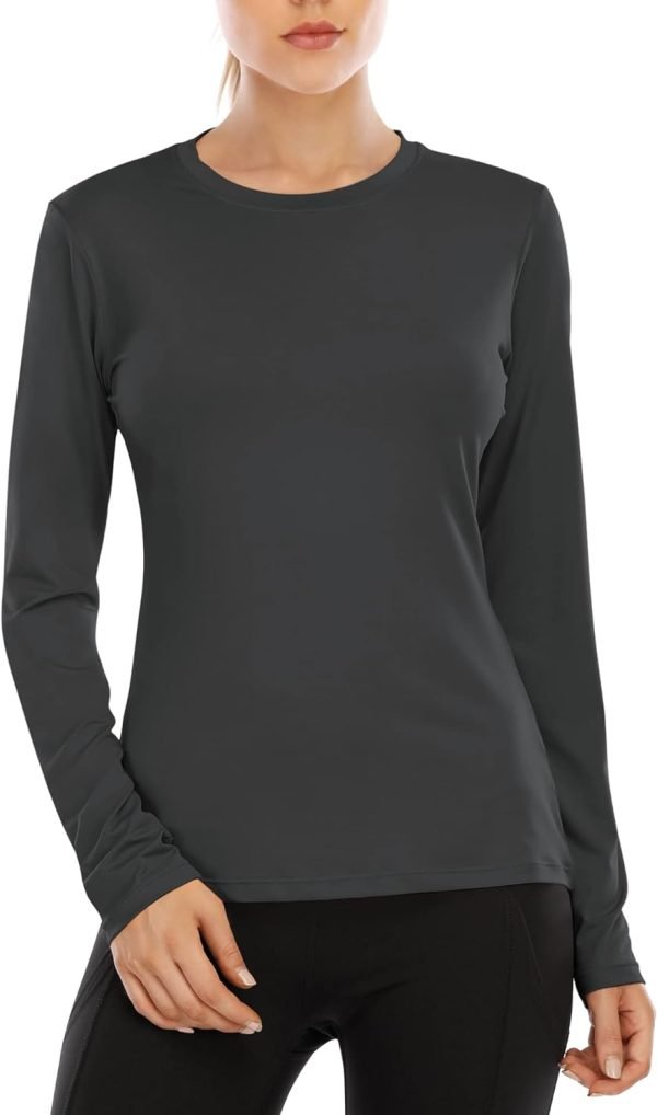 51tTRJjNB-L._AC_SL1500 Women's Long Sleeve UPF 50+ UV Sun Protection Shirts Rash Guard Swim T-Shirt/Hoodie Quick Dry for Outdoor Hiking