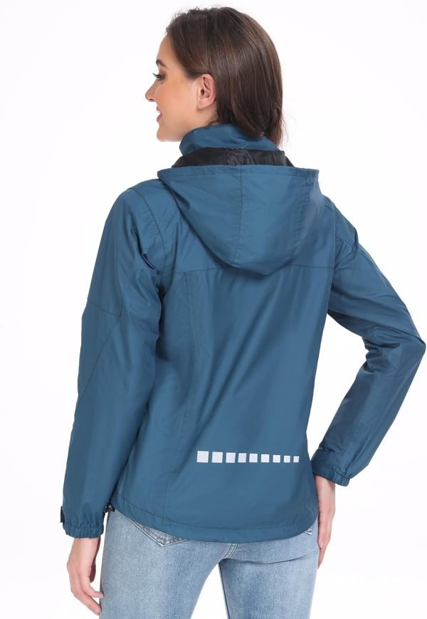 Packable Rain Jacket Women Lightweight Waterproof Raincoat for Women with Hood Windbreaker for Outdoor Travel Hiking