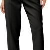 61-kmU122WL._AC_SL1500 Women's High Waisted Business Trousers Straight Leg Pleated Office Slacks Pants
