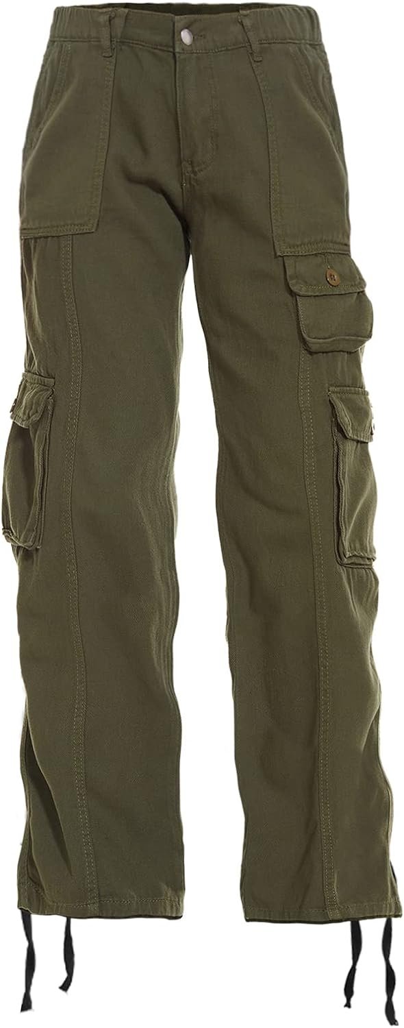 61-y9DPwSyL._AC_SL1500 Women's Hiking Cargo Pants Joggers Cotton Casual Military Army Combat Work Pants with 7 Pockets