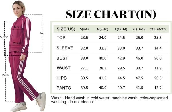 Tracksuit for Women 2 Piece Sweatsuit Outfits Long Sleeve Zip Up Lounge Jogging Suits