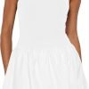 Women Strapless Tube Top Dress Bubble Skirt Cute Summer Mini Short Dresses Bandeau Corset Dress Casual