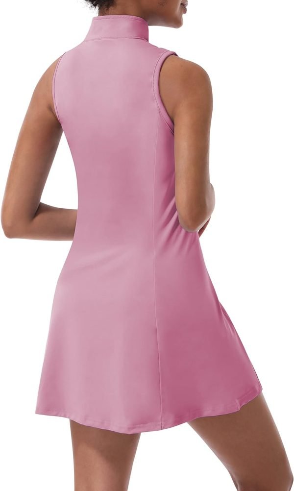 Tennis Dress for Women, Tennis Golf Dresses with Built in Shorts and Pockets for Sleeveless Workout Athletic Dresses