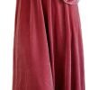 Women's Long Sleeve Nightgown Velvet Sleep Dress Ruffle Crew Neck Mid-length Nightdress