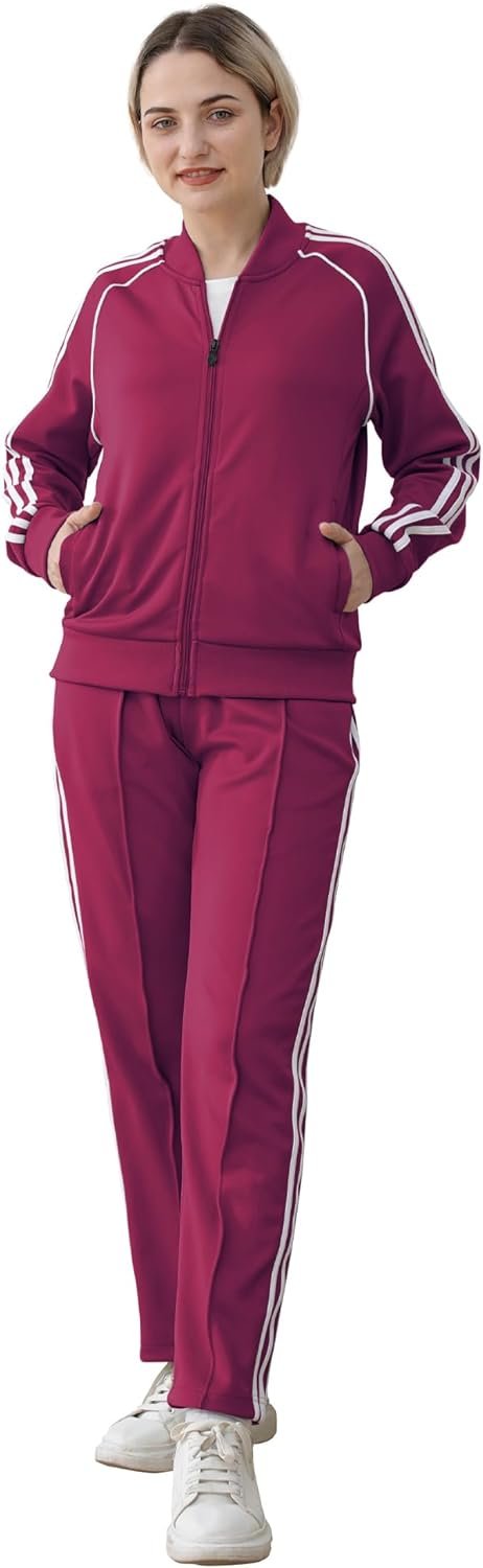 Tracksuit for Women 2 Piece Sweatsuit Outfits Long Sleeve Zip Up Lounge Jogging Suits